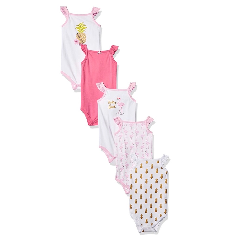 Bundle of 5 Baby Sleeveless Bodysuit